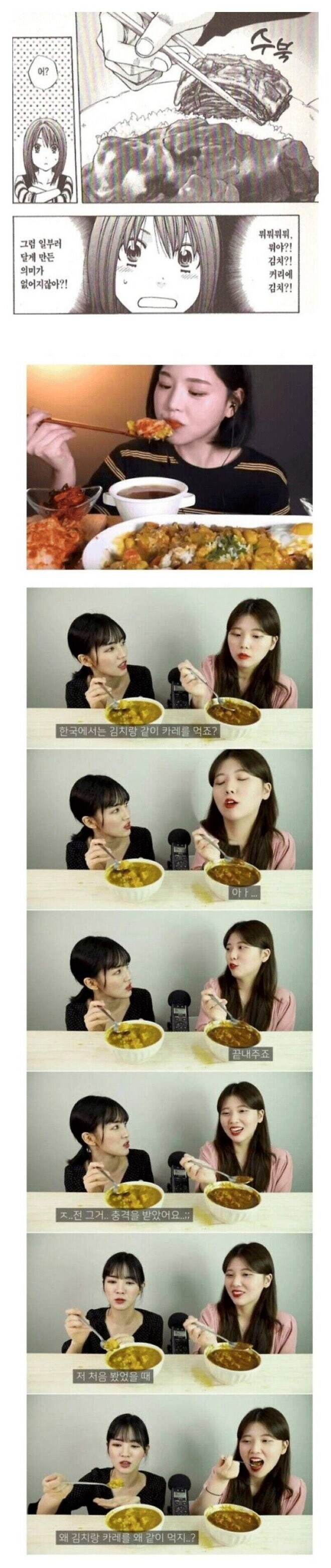 카레랑 김치 먹는 걸 이해 못 하는 일본인_1.jpg