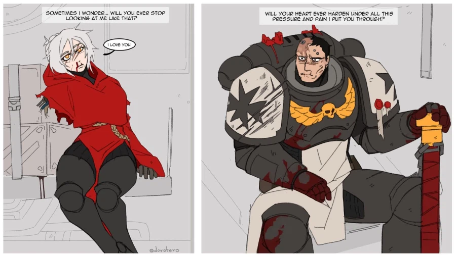 미번역)플라토닉 연애하는 수녀님과 워해머 마린 만화_10.webp