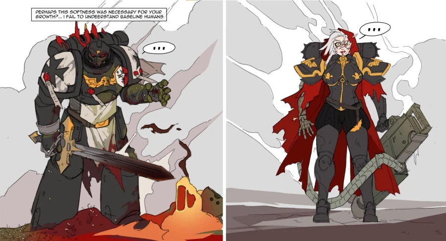 미번역)플라토닉 연애하는 수녀님과 워해머 마린 만화_17.webp